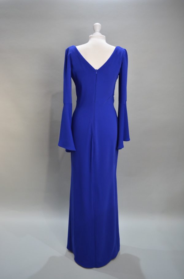 Alquilo vestido azul eléctrico manga larga