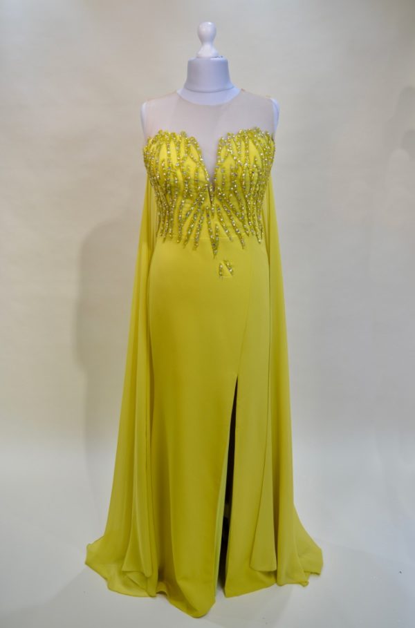 Alquiler vestido amarillo pedre