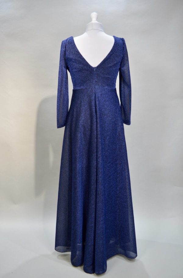 Renta vestido azul marino purpurina