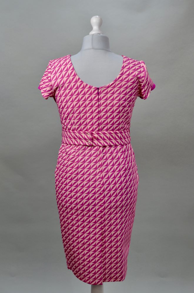 Alquilo vestido tweed rosa corto
